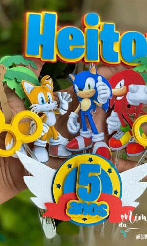 Arquivo Corte: Topo de Bolo Sonic 005