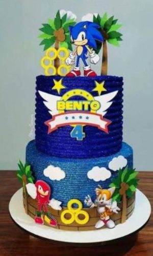 Arquivo Corte Topo de Bolo Sonic