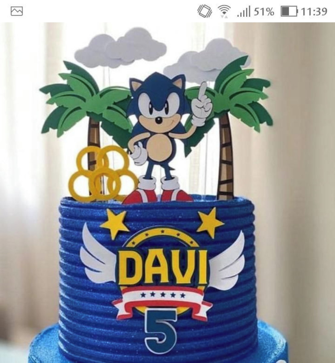 Arquivo Corte Topo de Bolo Sonic Camadas - Imagem 2