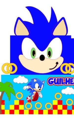 Arquivo Corte Topo de Bolo Sonic Camadas #164#