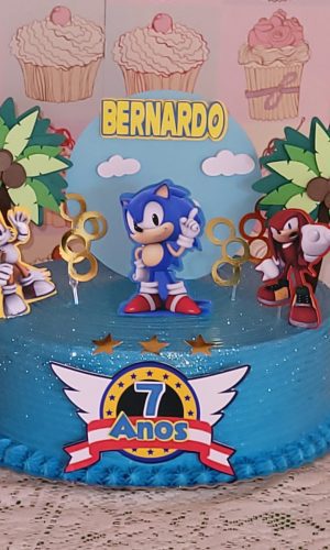 Arquivo Corte Topo de Bolo Sonic Lili