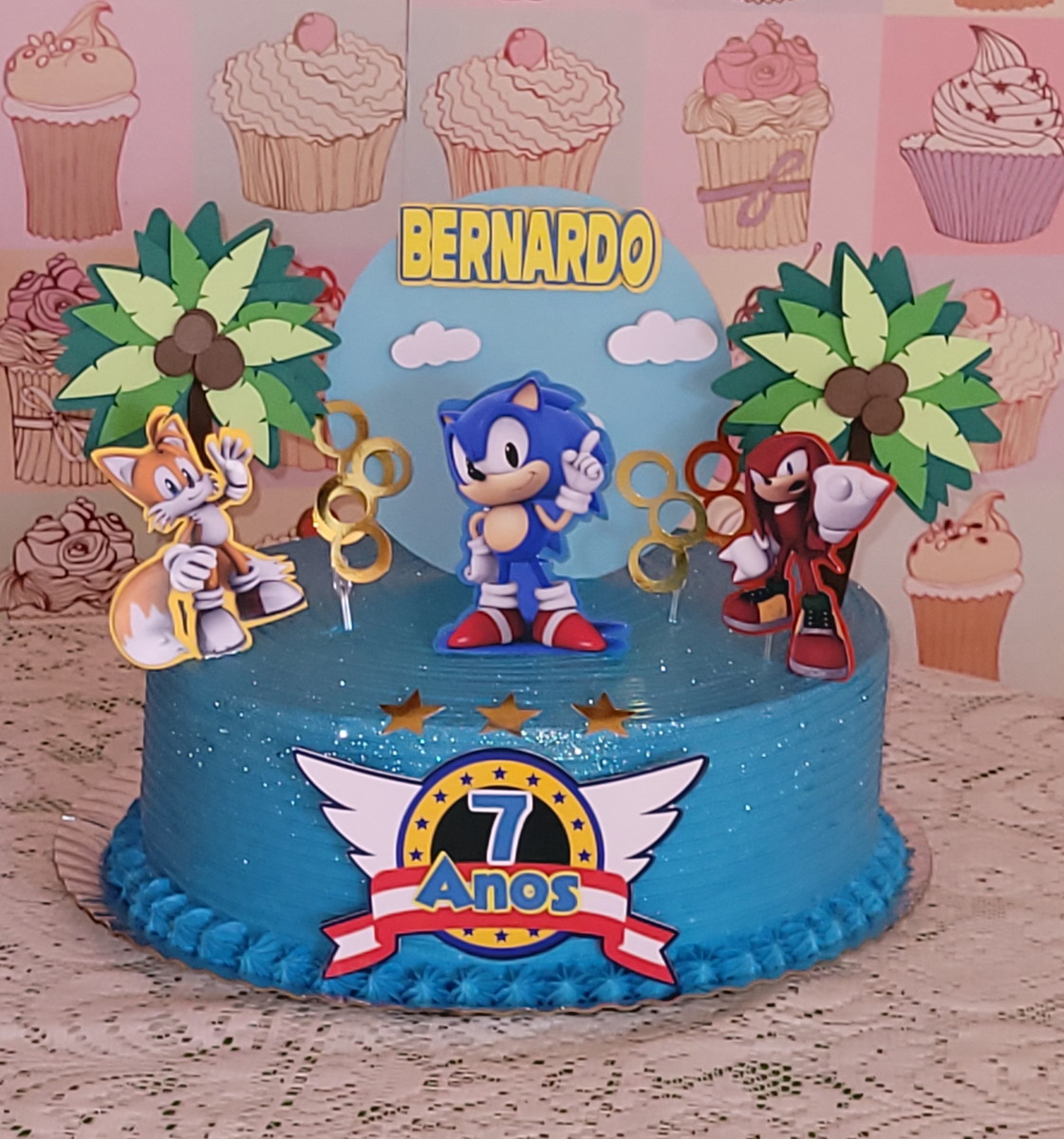 Arquivo Corte Topo de Bolo Sonic Lili