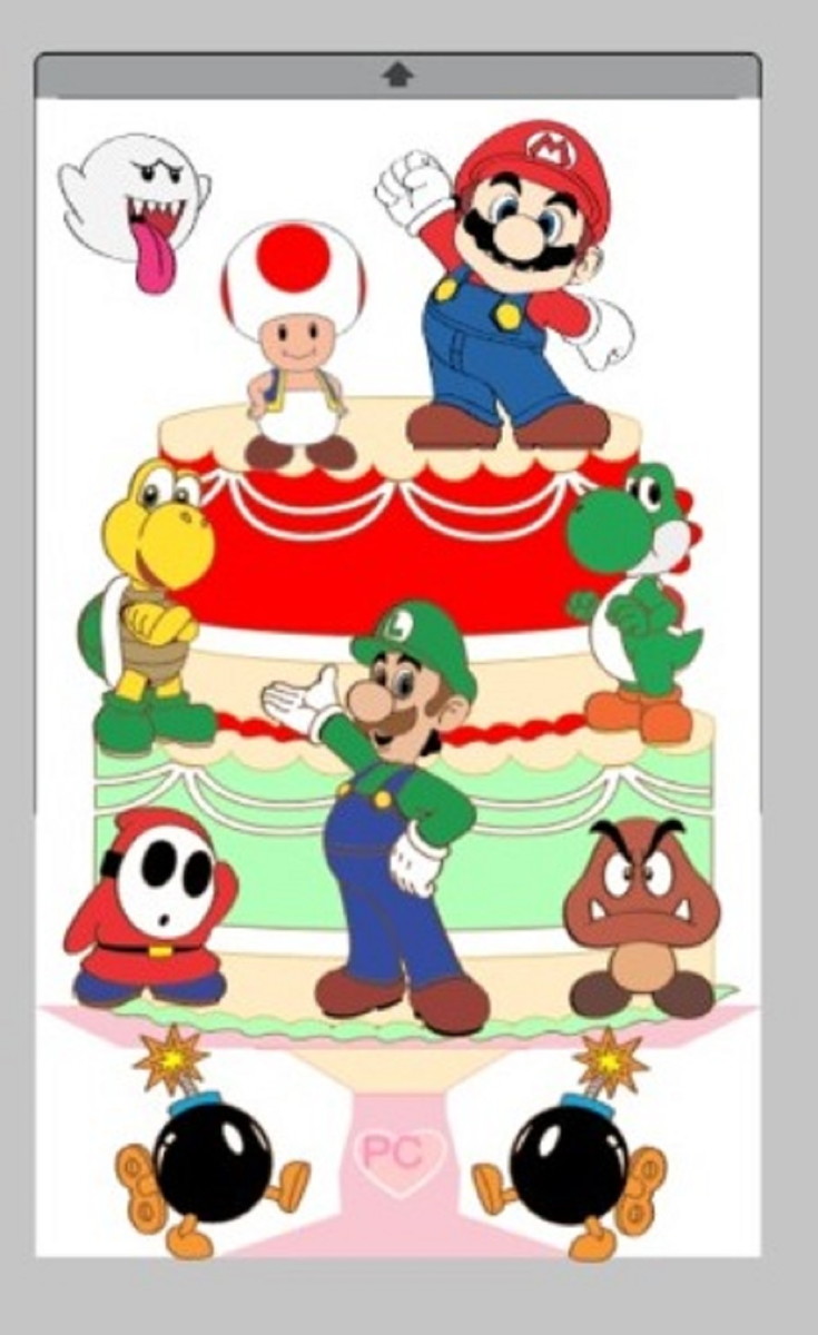 Arquivo Topo de Bolo Super Mario + 4 Arquivos a Sua Escolha