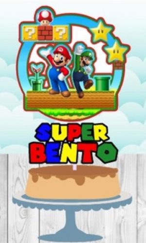 Arquivo Topo de Bolo Super Mario + 4 Arquivos a Sua Escolha