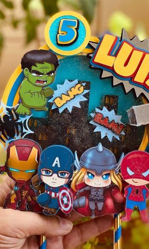 Arquivo Corte: Topo de Bolo Vingadores 006