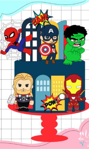Arquivo Corte: Topo de Bolo Vingadores 007