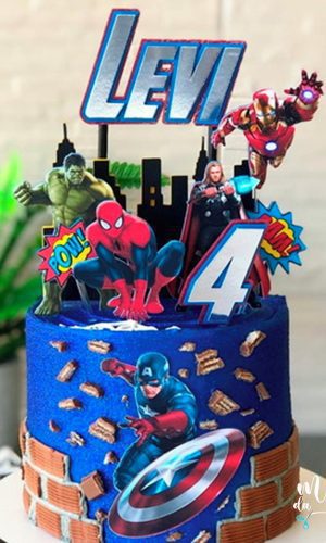 Arquivo Corte: Topo de Bolo Vingadores 008
