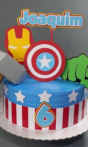 Arquivo Corte: Topo de Bolo Vingadores 009
