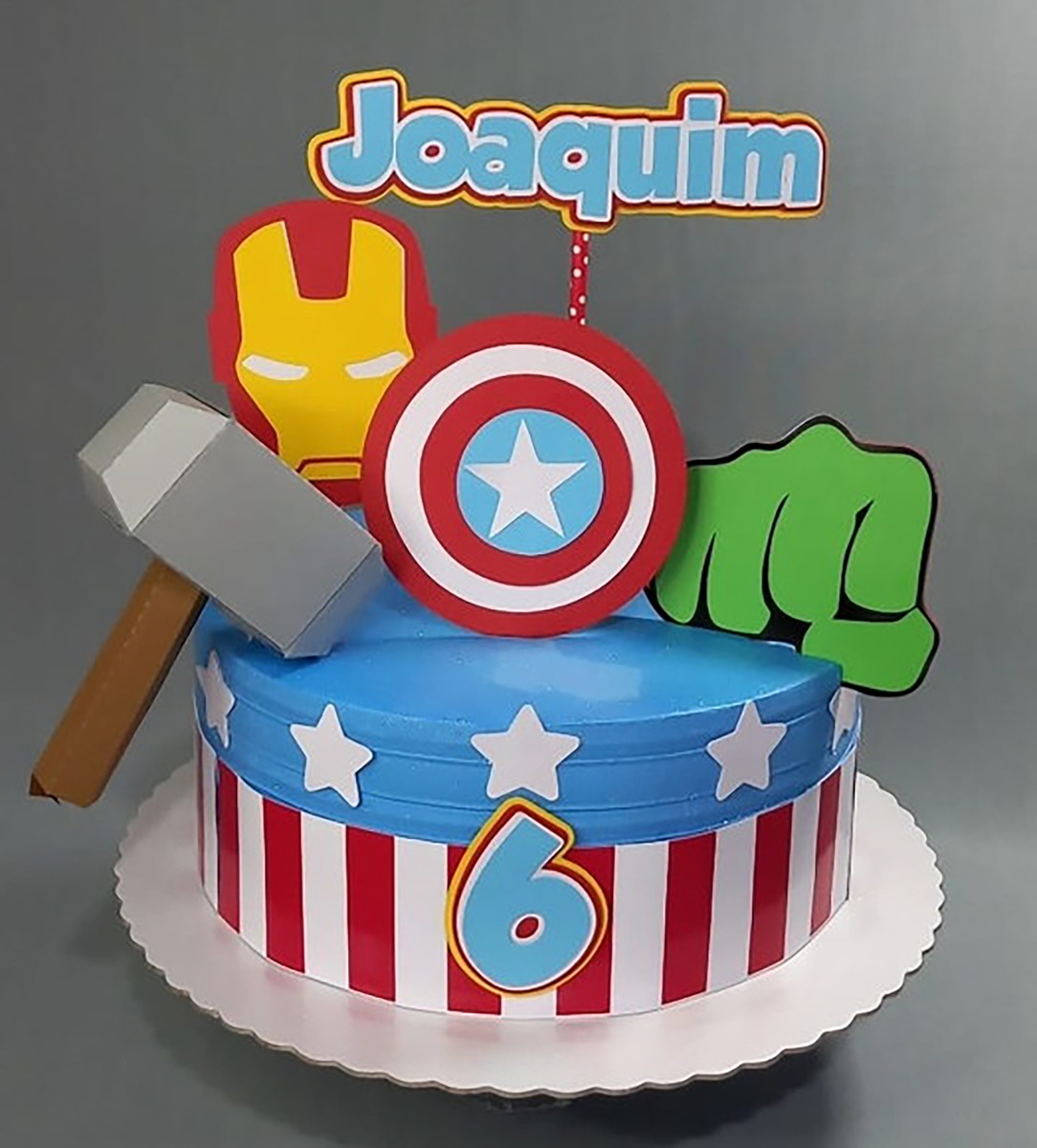 Arquivo Corte: Topo de Bolo Vingadores 009