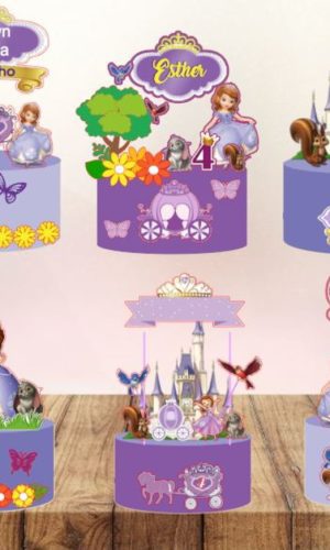 Arquivo Corte - Topo Princesa Sofia (Combo) -COD-375
