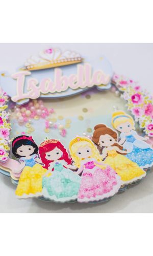 Arquivo Corte -Topo Shaker Princesas Disney-STUDIO
