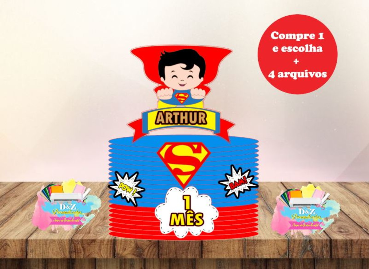 Arquivo Corte - Topo Super Homem em Camadas-cod-825