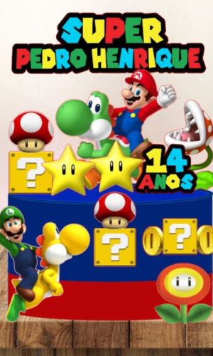 Arquivo Corte -Topo Super Mário - COD.158