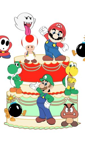 Kit com 5 arquivos de corte:01-SUPER MARIO (100% em camadas)
