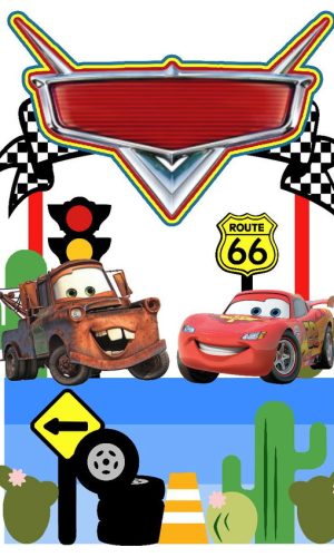 Kit com 5 arquivos de corte: 02-CARROS TOPO DE BOLO