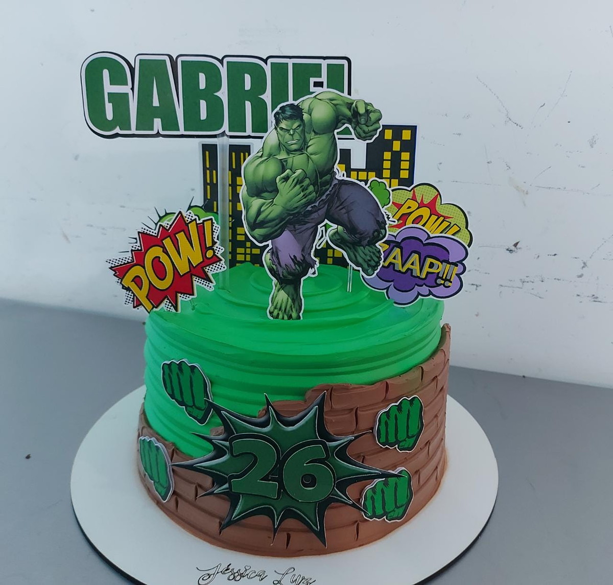 Kit com 5 arquivos de corte 03-HULK TOPO DE BOLO