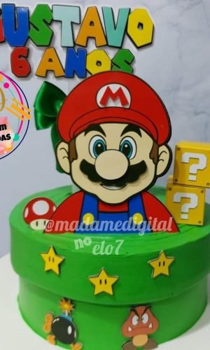 Kit com 5 arquivos de corte:02-SUPER MARIO (100% em camadas)