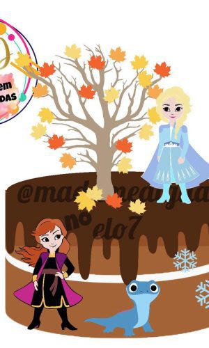 Kit com 5 arquivos de corte: 04-FROZEN TOPO (camadas)