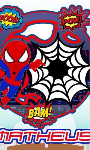 Kit com 5 arquivos de corte::04-HOMEM ARANHA TOPO CIRCULAR