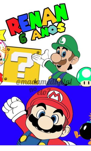 Kit com 5 arquivos de corte: 04-SUPER MARIO TOPO (CAMADAS)