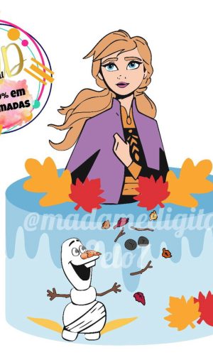Kit com 5 arquivos de corte: 05-FROZEN TOPO (camadas)