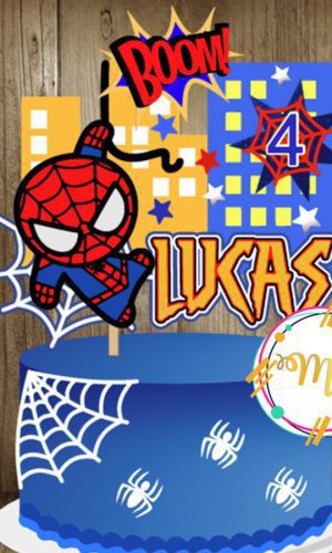 Kit com 5 arquivos de corte:05-HOMEM ARANHA TOPO CAMADAS