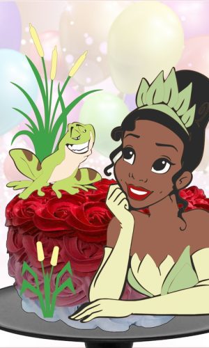 Kit com 5 arquivos de corte 05-PRINCESA TOPO DE BOLO CAMADAS
