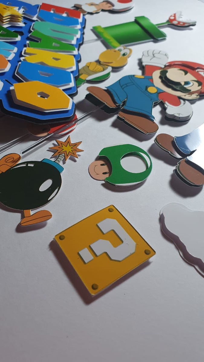 Kit com 5 arquivos de corte 13-SUPER MARIO TOPO EM CAMADAS - Imagem 3