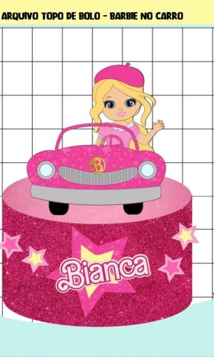 Arquivo de Corte: Barbie no Carro