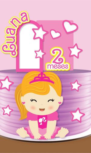 Arquivo de Corte Barbie Princesa Baby em Camadas 3d