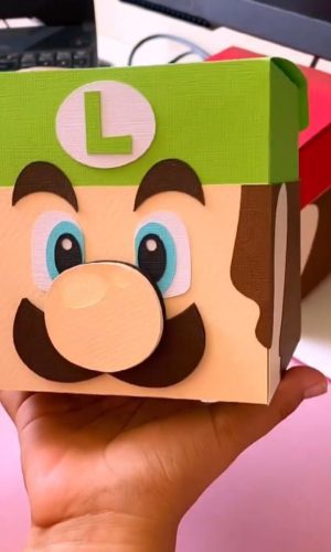 Arquivo de Corte Caixa Cubo Super Mario