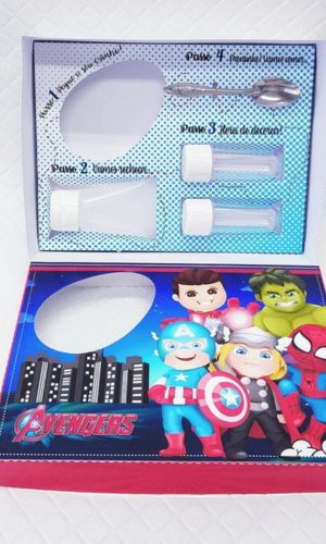 Arquivo de Corte Caixa Mini Confeiteiro Vingadores Studio