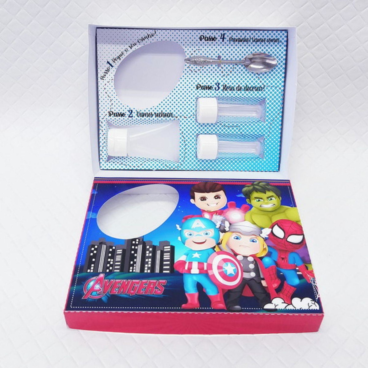 Arquivo de Corte Caixa Mini Confeiteiro Vingadores Studio