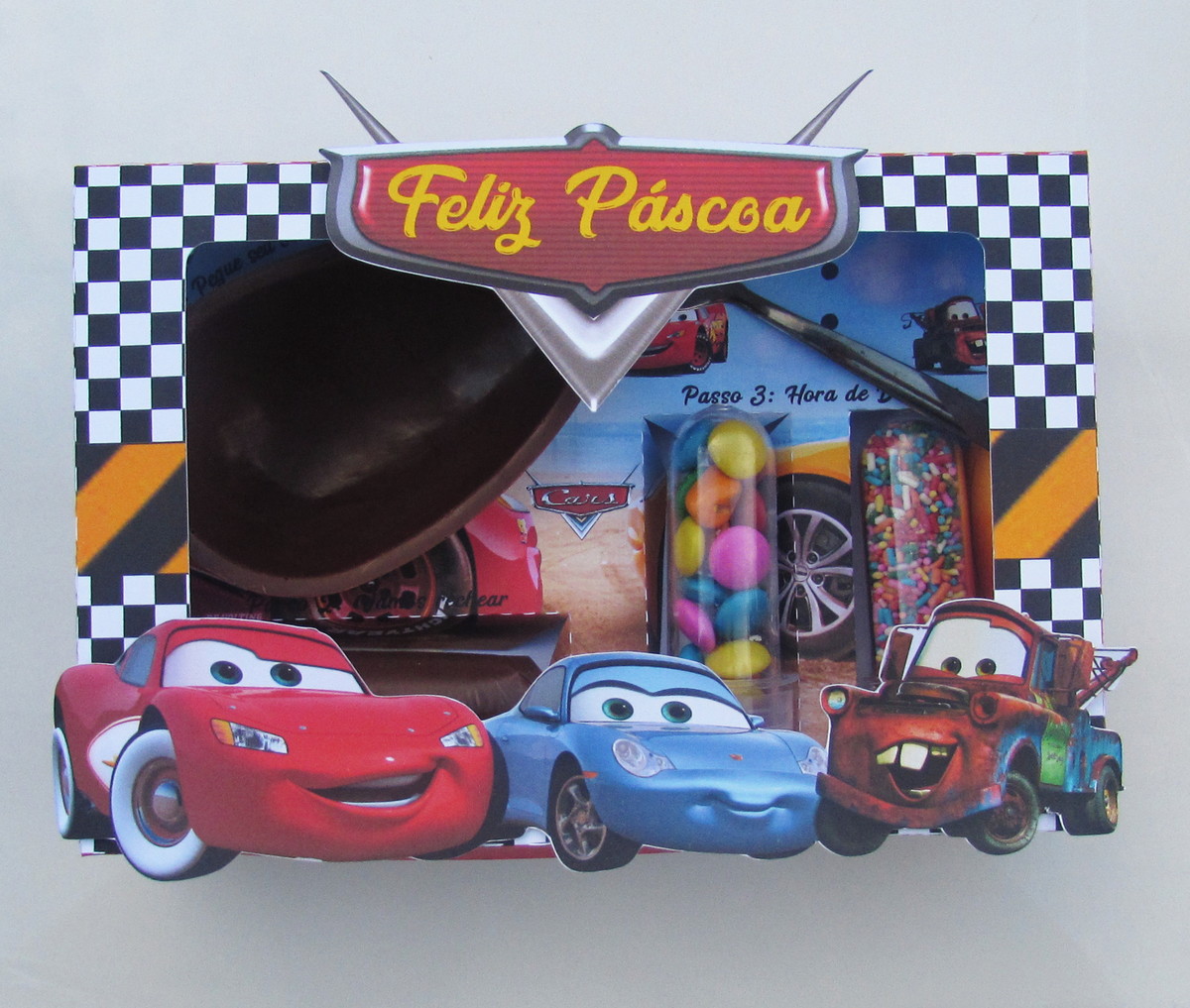Arquivo de corte caixa ovo de colher CARROS MCQUEEN 093