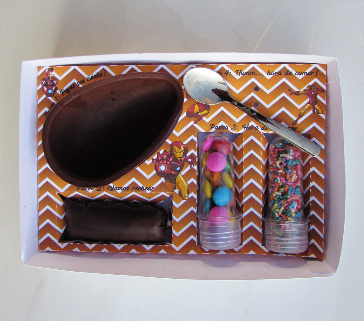 Arquivo de corte caixa ovo de colher Homem de ferro 101 - Imagem 3