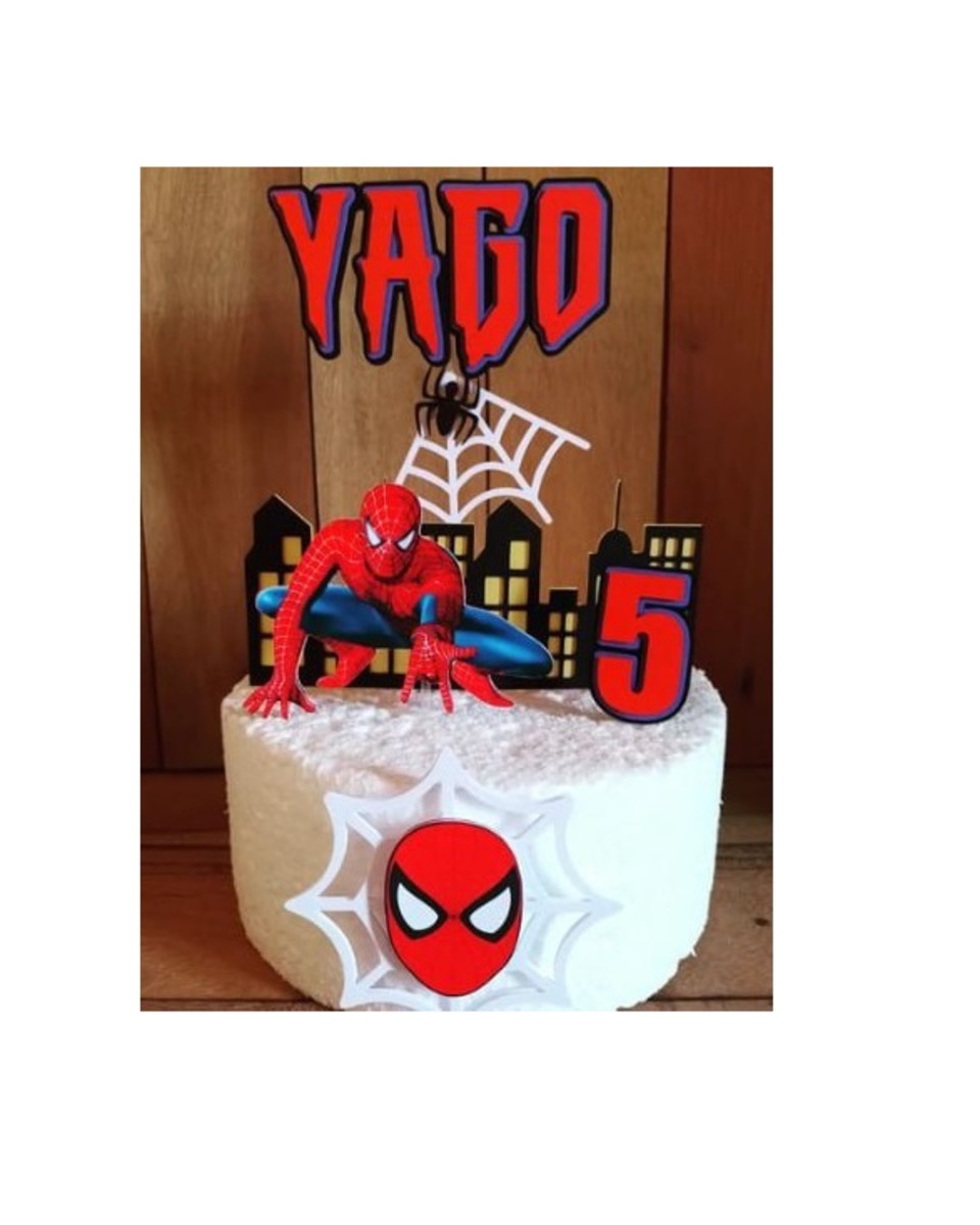 Arquivo de Corte Digital Topo Bolo Homem Aranha Spider Men