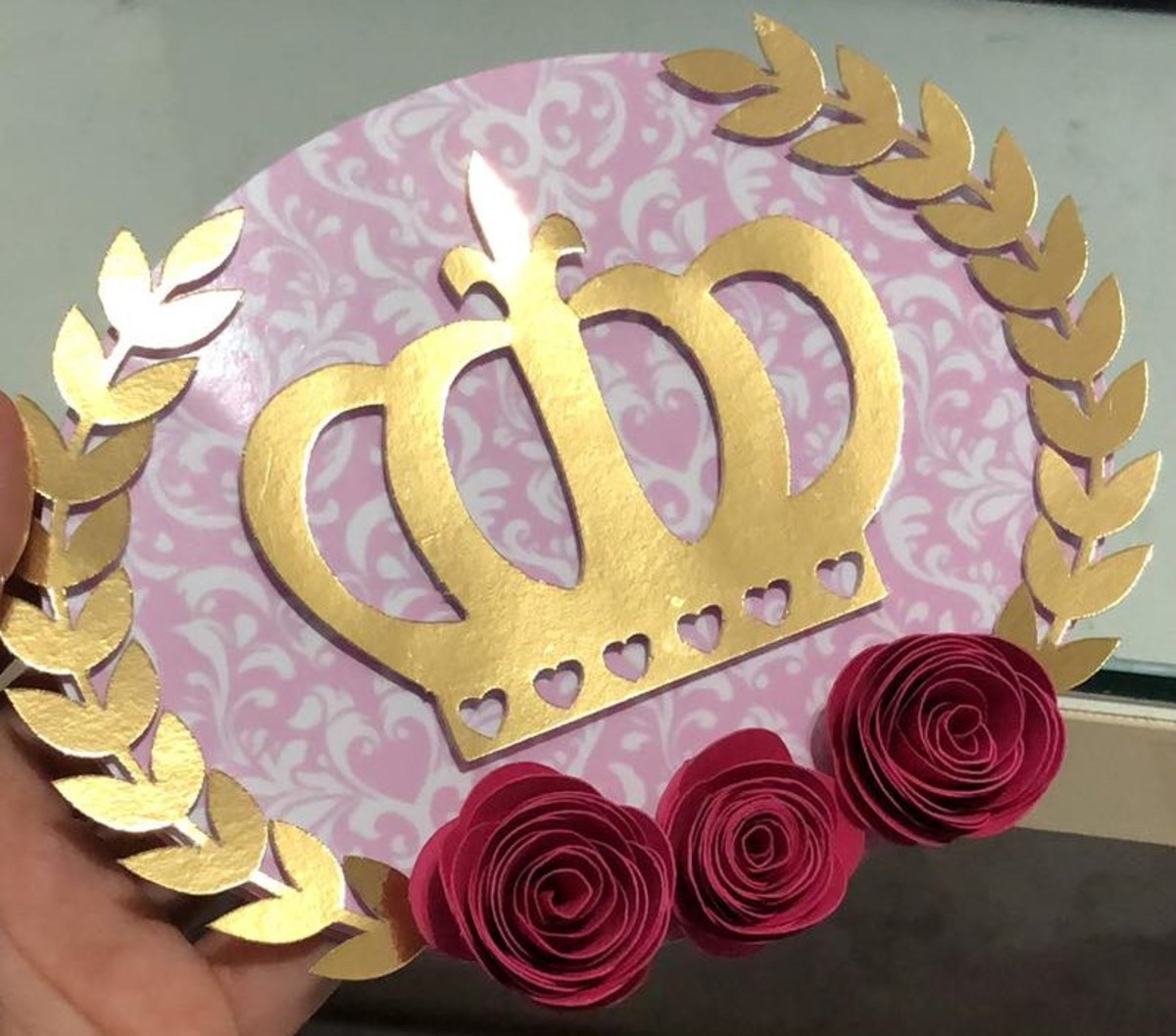 ARQUIVO DE CORTE DIGITAL - TOPO DE BOLO COROA PRINCESA - Imagem 3