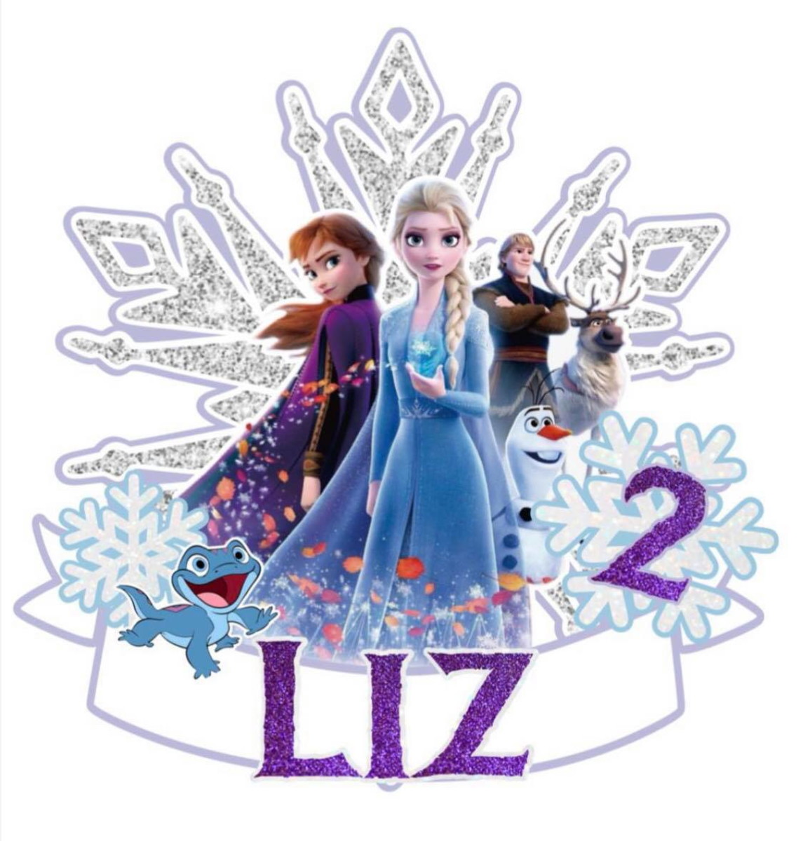 ARQUIVO DE CORTE DIGITAL - TOPO DE BOLO FROZEN - Imagem 4