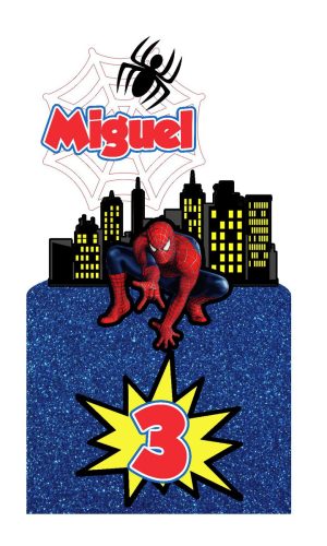 4 Arquivo de Corte Digital - Topo de Bolo Homem Aranha