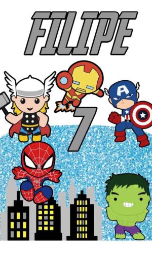4 Arquivos de Corte Digital - Topo de Bolo os Vingadores