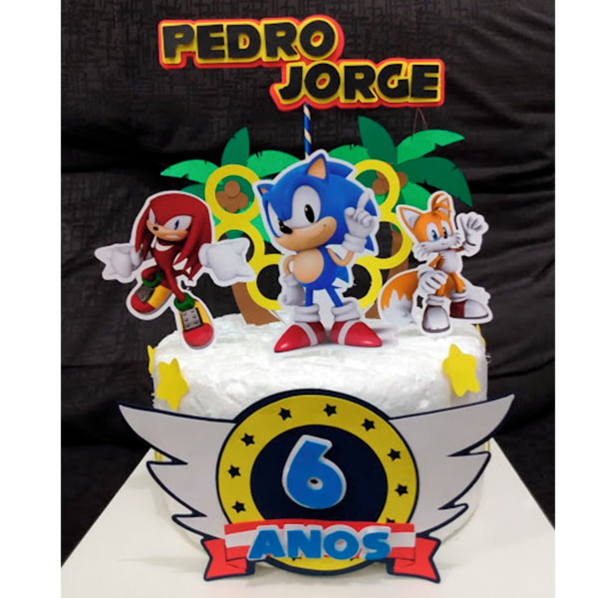 Arquivo de Corte Digital Topo de Bolo Sonic+ KIT Sonic - Imagem 3