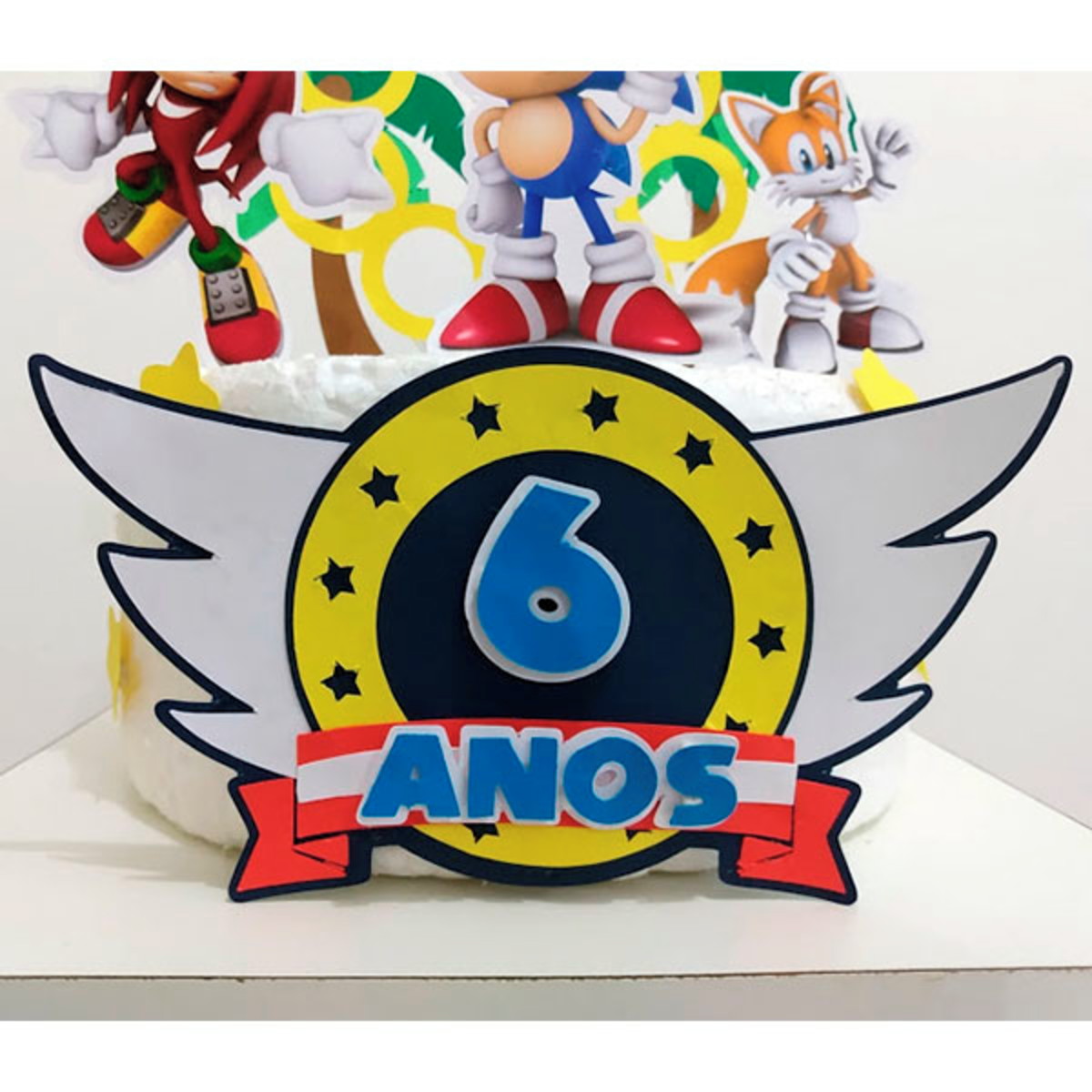 Arquivo de Corte Digital Topo de Bolo Sonic+ KIT Sonic - Imagem 5