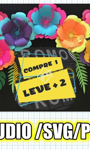 Arquivo de Corte Flores Tropicais 3d Hibisco Havaiano