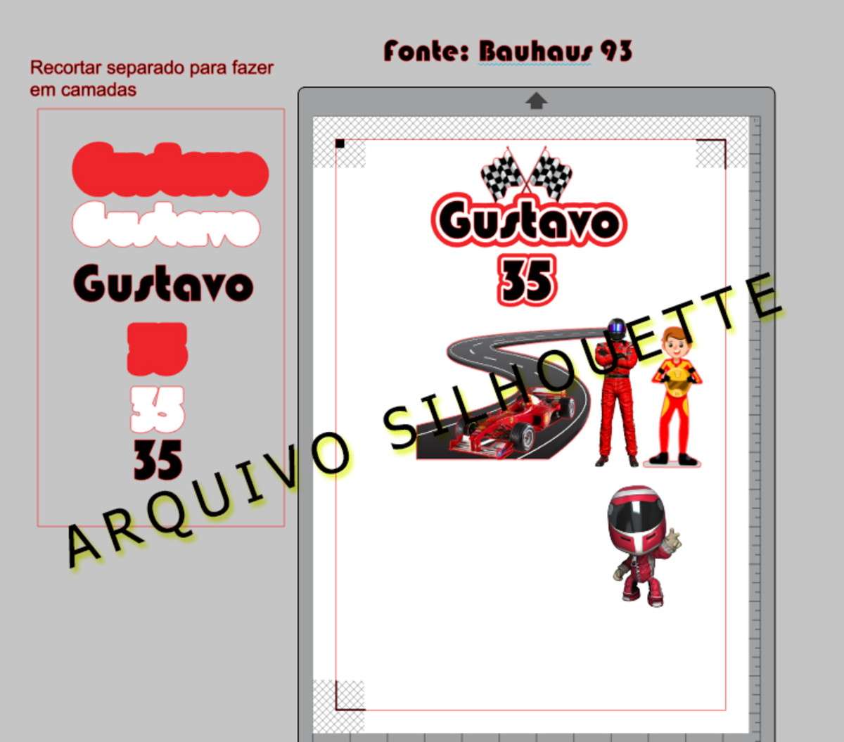 COMBO + Arquivo de Corte - Fórmula 1 / corrida - Imagem 3