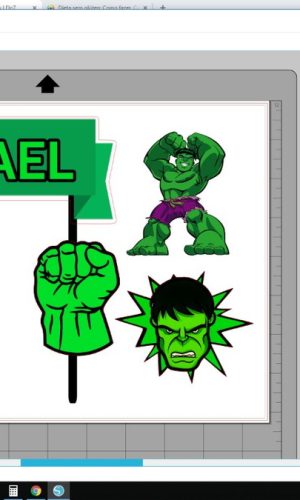 Arquivo de corte Hulk Topo de Bolo