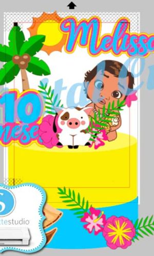 Arquivo de Corte - Moana Baby em Camadas + Brinde + Fonte