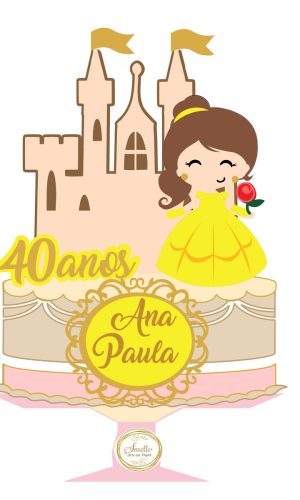 Arquivo de Corte Princesa Bela Camadas
