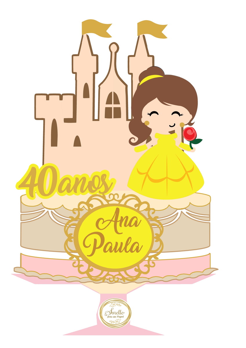 Arquivo de Corte Princesa Bela Camadas
