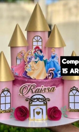 Arquivo de Corte - Princesas da Disney Castelo 3d