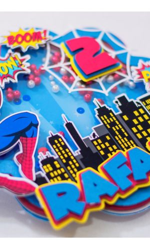 Arquivo de Corte Shaker Topo de Bolo Homem Aranha